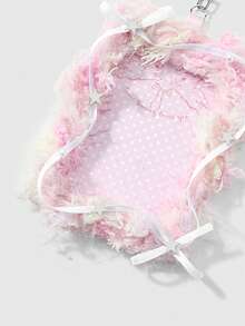 ROMWE Kawaii 1款獨特時尚高端多色手工編織蝴蝶結、毛球、星星、鈕扣音符、毛絨翅膀、蕾絲學生證套，DIY鑰匙圈、包包吊飾 - 多色-26 - 查看 11