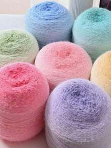 600g Big Magic Circle Yarn Ball Handmade DIY Knitting Gradient Light Mist Snow Fairy Long Fluffy Yarn Throw Blanket Bouquet Yarn Kit Yarn - 600 Grams - View 2