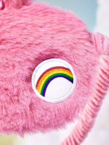 SHEIN X Care Bears 1件裝卡通刺繡眼罩，柔軟毛絨材質，強遮光力，適合外出旅行、辦公室午休使用 - 粉色 - 查看 7