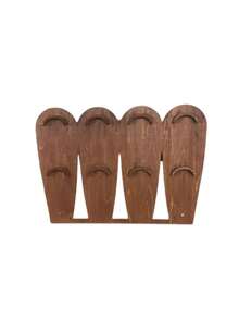 1pc Vintage Walnut Wood Multi Tier Bracelet Display Stand Creative Jewelry Holder Rack For Wristband Beaded Chain Bangles Desktop Organizer Showcase Retail Home Decor Stocking Fillers Christmas Gift Idea Must Haves - Brown - View 12