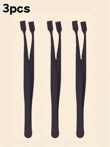 1/3 Pcs Professional Eyelash Extension Tweezers, Suitable For Beginners With Flat Head Design, Stainless Steel Material, Easier To Use Than Traditional Tweezers, Flat Head Design For Better Grip And Natural Fit, Suitable For Eyelash Extension - Pink - View 14