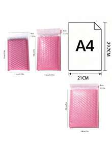20 Pcs/Set,Bubble Packaging Bags, Pink Color, 4.33*5.9/5.11*7/7*9 Inch,Self-Adhesive Waterproof Packing Bags,Self-Sealing Transport Bag, Foam Shockproof Bubble Film, Suitable For Express Packaging, Cosmetics, Jewelry,Shipping Parcels,Fragile Items - Pink - View 9