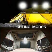 4‑Pack Multi‑Function Super‑Bright LED Bulbs, USB Rechargeable Tent Lights For Outdoor Camping, Emergency Use & Yard Decoration - Multicolor - View 3