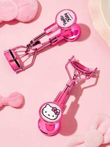 HELLO KITTY AND FRIENDS | SHEIN 亮麗桃紅色可愛卡通貓睫毛夾，彈性金屬框架配矽膠墊，女性便攜式化妝工具，適用日常化妝與補妝，兩種款式可選 - 玫紅色 - 查看 4