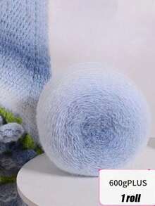 600g Big Magic Circle Yarn Ball Handmade DIY Knitting Gradient Light Mist Snow Fairy Long Fluffy Yarn Throw Blanket Bouquet Yarn Kit Yarn - 600 Grams - View 5