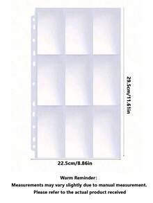 10/20/30/50pcs A4 Size Card Sleeves Clear Pvc Protective Trading Card Album Pages For Game Cards Collectors Storage Organizer Sports Baseball Cards Display Holder Premium Acid-Free Waterproof Durable - Clear - View 2