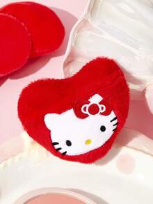 HELLO KITTY AND FRIENDS | SHEIN مجموعة من قطعتين من إسفنجات المكياج الناعمة على شكل قلب، مزينة بفيونكة كرتونية، إسفنجة تجميل ناعمة لتثبيت المكياج بالبودرة السائبة، أداة تجميل محمولة للاستخدام اليومي - متعدد الألوان - مشاهدة 5