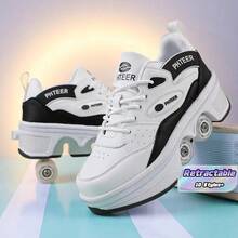 Outdoor Sports 4-Wheel Roller Skates, Transformable Dual-Roller Skates For Men And Women, With Buttons And Wheels - Multicolor - View 2