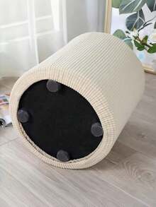 Round Stretch Ottoman Cover, Elastic Spandex Furniture Protector, Non-Slip Soft  Stool Slipcover For Living Room Bedroom Home Office - Multicolor - View 4
