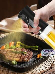 1pc 220ml/300ml Pressurized Oil Sprayer Bottle, Cooking Oil Mister For Air Fryer, Baking, And Outdoor BBQ - متعدد الألوان - مشاهدة 1