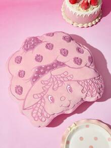 Strawberry Shortcake X SHEIN 1pc-Cute Strawberry Shaped Decorative Pillow, Can Be Used On Sofa, Car - Baby Pink - View 6
