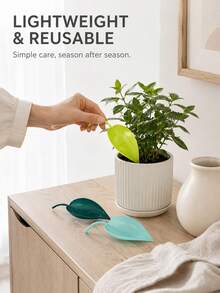 Haus Hana 1pc New Creative Leaf-Shaped Watering Funnel, Lazy Plant Watering Tool, Potted Flower Irrigation Guide For Home Gardening - multicolor - View 6