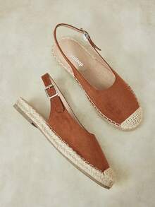 Styleloop Ladies, Straw Rope, Buckles, Flat Shoes. Fall Shoes - Brown - View 10