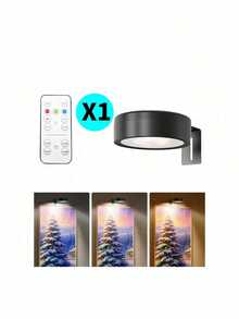 1/3/4/5/6pcs Wireless Metal Wall Lamp, LED Painting Light, Battery Powered, Wireless LED Painting Lamp, Magnetic Wireless Wall Light, Wireless Spotlight, Dimmable Display Light With Remote Control, 3 Lighting Modes, Suitable For Frames, Artworks, Portraits Display, Remote Control Wall Light - نموذج ثلاثة ألوان - مشاهدة 16
