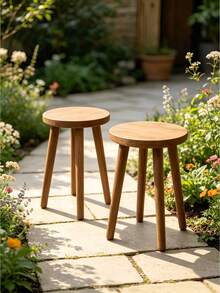 1PC Wooden Plant Stand, Detachable High Stool, Suitable For Living Room, Bedroom, Kitchen, Entrance Of Garden And Home Storage. Essential For Families. - Walnut - View 8