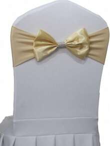 5Pcs 25Pcs Satin Chair Sashes Bows With Rhinestone Buckle Adjustable Stretchy Chair Bands Ribbon For Wedding Birthday Party Banquet Hotel Christmas Decorations - Multicolor - View 29