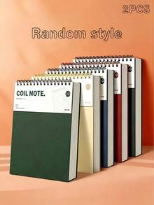 1PC/2PCS Thickened Spiral Coil Notebook Simple Design Smooth Writing Durable TearResistant NonBleed Perforated For Student Office School Travel Journal Planner Gift - A - View 8