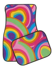 4PCS Universal Fit Fabric Car Floor Mats Fade Resistant UV Resistant Corrosion Resistant Easy Clean Stain Resistant Interior Protection Decorative Floor Liners For Car Truck Van All Seasons Car Accessories - A - View 4