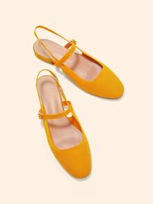 CUCCOO BASICS Women's Shoes Spring, Summer And Autumn Simple Classic Woven Surface Material Round Toe Flats Are Suitable For Commuting, Dating, Parties Fall Shoes - Yellow - View 7