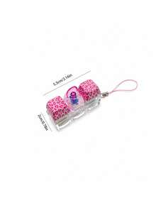MINKOJA 1Pc Leopard Print Pattern Keyboard Fidget Toy, 3-Key Stress Relief Keyboard, Can Be Used As Keychain/Bag Pendant, Pressable Keyboard Key Toy, For Stress Relief And Killing Time - three bond - View 8