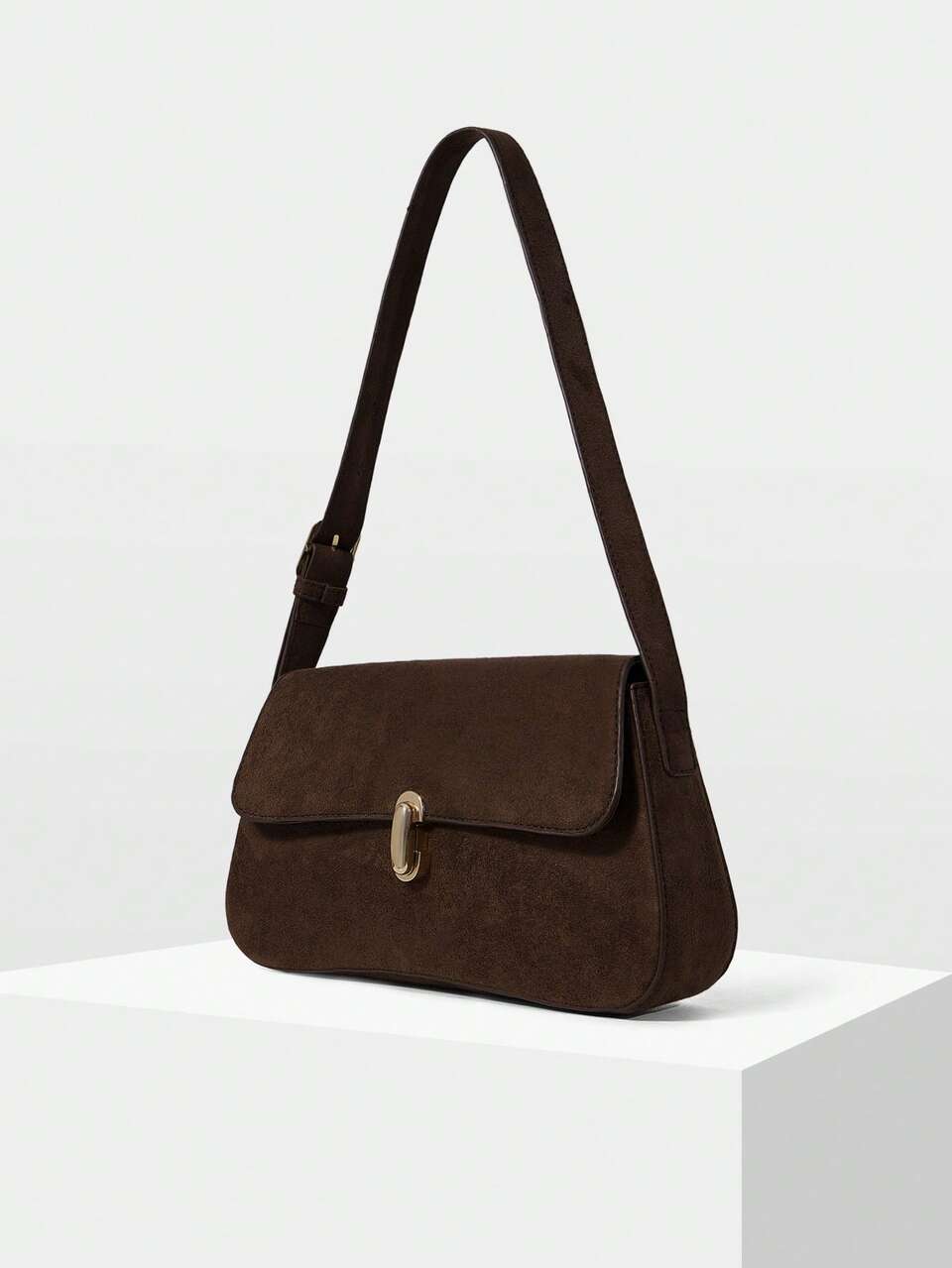 MOTF WOMEN'S FASHION BROWN SHOULDER BAG, CLASSIC RETRO FLIP BAG FOR DAILY, COMMUTING, SHOPPING, GIFT GIVING