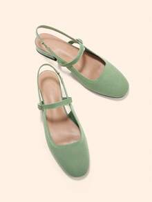 CUCCOO BASICS Women's Shoes Spring, Summer And Autumn Simple Classic Woven Surface Material Round Toe Flats Are Suitable For Commuting, Dating, Parties Fall Shoes - grass green - View 7