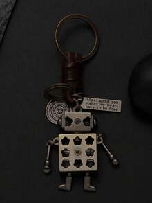 1pc Retro Creative Gift Robot Decor Keychain For Men Back To School - multicolor - View 4
