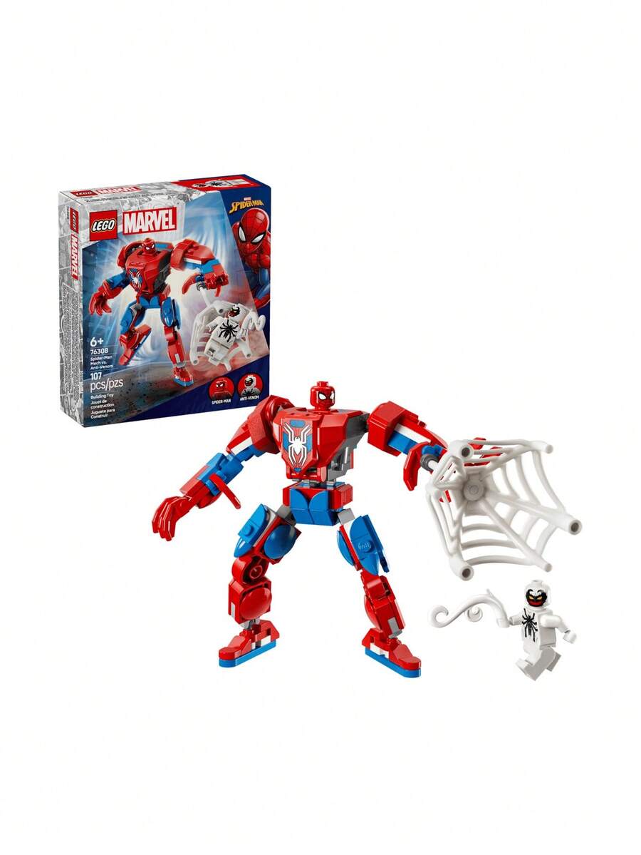 LEGO Spider-Man Mech Vs. Anti-Venom 6years+ 76308 | SHEIN EUQS