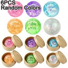 1/3/6/9PCS Squeezes The Stress Ball With Steamer Box Package, Soft Squishy Fidget Toy, Party Favor & Gift, Cute Play Toy For Collection & Gift, Classroom Reward &Goodie Bag Filler(Random Colors) - random color - View 8