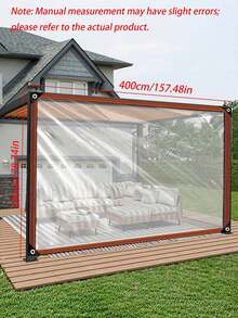 1PC SIZE LARGE SMALL HEAVY DUTY PVC VINYL TRANSPARENT WATERPROOF TARP WITH GROMMETS FOR OUTDOOR CAMPING PLANT GARDEN CHICKEN COP CAT LITTER - Multicolor - View 2