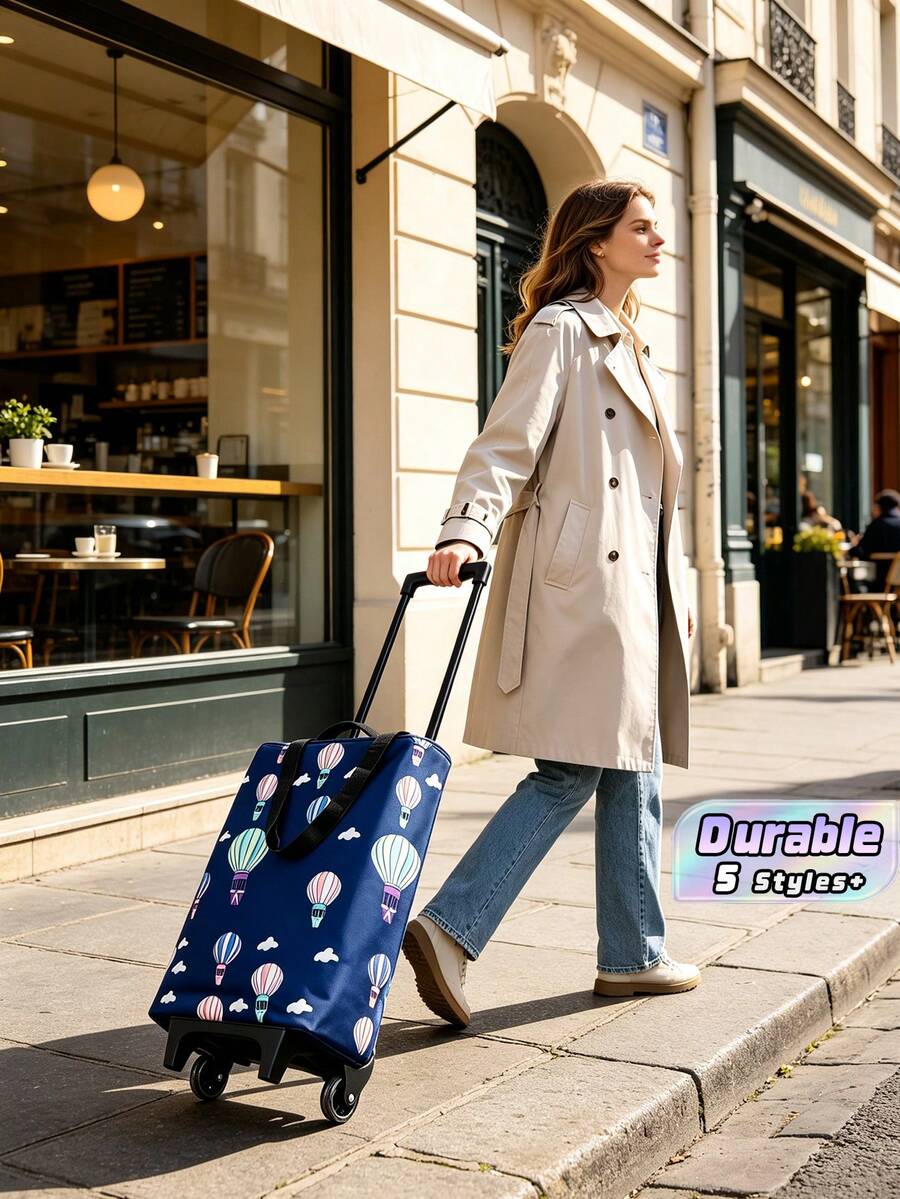 Portable Large Capacity Folding Cart For Outdoor Travel - Multicolor - View 1