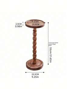 1PC Solid Wood Side Table With A Modern Retro Style, Designed For Versatile Use As A Coffee Table, Balcony Table, Or Entryway Welcome Table.It Is Perfect For Living Room Decoration And Makes An Ideal Gift For Housewarming Celebrations. - Multicolor - View 2