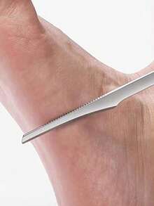 10pcs Made Of Thickened Stainless Steel, Rust-Resistant And Durable. The Foot File Features Dual Grit Sides: Coarse Side For Stubborn Calluses, Fine Side For Polishing. The Pedicure Knife Has Smoothly Polished Blade, - Black - View 6