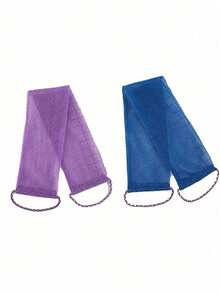 1/2 件装非洲网状去角质长网浴巾套装，双面设计，可温和或粗糙去角质，有效清洁身体，背部磨砂巾，适用于淋浴，优质网状材质，便捷绑带设计，丝瓜络浴巾，身体海绵，令肌肤光滑柔嫩，非常适合日常家居浴室装饰 - 多色9 - 查看 22