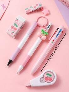 POKOJA LAND New 7-In-1 Stationery Set With Highlighter And Eraser Etc. Functional Supplies Kit Office Desk Set, Home Office, Work Supplies - Multicolor - View 2