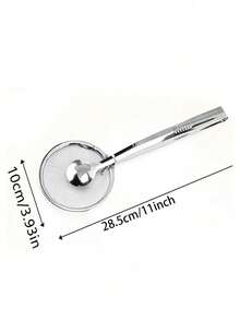 Haus Hana Stainless Steel 2-In-1 Frying Filter Clip Hollow Oil Filter Food Clip Oil Drain Clip Oil Scoop Food Oil Separation Scoop - stainless steel - View 6