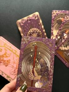 "1 Set Tarot Card Gift Box, Purple Elegant Tarot Deck For Beginners & Experts, Multi-Mode Original Oracle Cards With Meanings, Destiny Divination, Ideal Christmas Halloween Thanksgiving Gift" - Multicolor - View 7