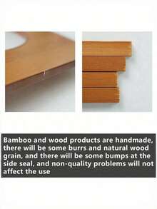 1Pc Large Capacity Dual Layer Wooden Kitchen Organizer Rack Multifunctional Desktop Storage Shelf Coffee Bean Display Cup Holder Spice Rack Tea Cup Glass Holder Snack Book Shelf Natural Wood Color Home Decor Storage Solution Suitable For Wedding - Walnut - View 7