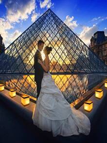 2/4/8pcs Paper Floating Lanterns, Gold + White Square Memorial Candle Lanterns, Decorative Outdoor Wedding Lawn Pool Wishing Tabletop Lanterns (Candles Not Included) - Paper Lanterns - View 4