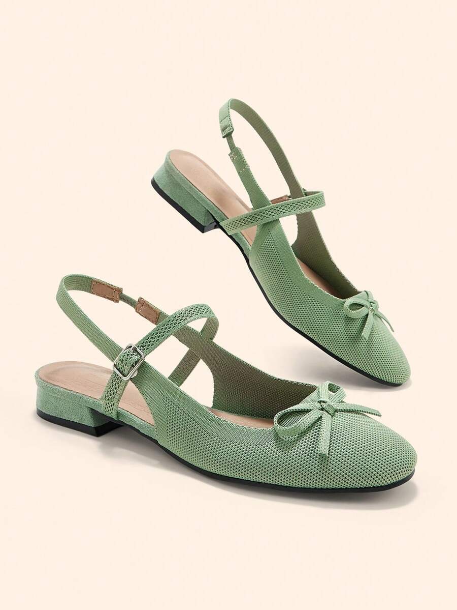CUCCOO BASICS Women's Shoes Spring, Summer And Autumn Simple Classic Woven Surface Material Round Toe Flat Sole Shoes Are Suitable For Commuting, Dating, Parties A Fall Shoes - grass green - View 1