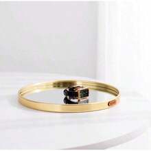 Golden Elegant Northern Chinese Mirror, Home Jewelry Holder Decor, Ornate Plate, Room Decor, Back To School - Gold - View 2