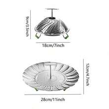 Haus Hana Stainless Steel Steaming Rack, Egg Steamer, Kitchen Folding And Retractable Steaming Basket, Steaming Drawer Compartment, Multifunctional Waterproof Steaming Tray, Steaming Pot, Household Use - View 10