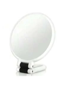 30x Magnification Handheld Makeup Mirror - Double-Sided 1x/30x, With 360 Degree Rotating Handle, Foldable And Portable, Suitable For Travel, Eyebrow Repair, Cartoon Design, Plastic Frame, No Battery Required, Can Be - Multicolor - View 4