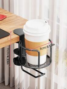 1 Buah Rak Gelas Lipat Anti Selip yang Dapat Dipasang di Samping, Hemat Ruang, Rak Penyimpanan Mug Kopi untuk Kantor, Dapur, Kamar Mandi, Kamar Tidur, Pengatur Peralatan Minum - Satu ukuran cocok untuk semua. - View 6