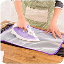 1pc Heat Resistant Protective Ironing Cloth Mesh, Ironing Mat, Ironing Board, Protective Net Home Decor,Home Decoration,For Kitchen,Bedroom,Household,Office,School, Back To School Supplies - White - View 2