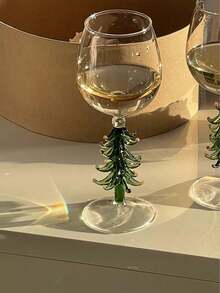 Cirelle 1 Pc Christmas Tree Goblets, Red Wine, Wine, Glassware, For Home Use, Restaurants, Home Decorations, Tableware Items, Christmas Gifts - Multicolor - View 10