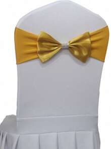5Pcs 25Pcs Satin Chair Sashes Bows With Rhinestone Buckle Adjustable Stretchy Chair Bands Ribbon For Wedding Birthday Party Banquet Hotel Christmas Decorations - Multicolor - View 40