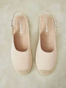 Styleloop Ladies, Straw Rope, Buckles, Flat Shoes. Fall Shoes - Apricot - View 7