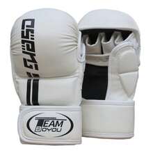 Half-Finger Boxing Gloves, MMA Professional Training, Muay Thai, Combat Sports, Youth, Adult,Split-Finger Boxing Gloves, Sparring Partners, Five-Finger Boxing Gloves. - White - View 6