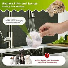 4/8/12/24 Pcs/Set Filter Pengganti Air Mancur Kucing, Filter Karbon Aktif, Filter Pengganti Dispenser Air Hewan Peliharaan dengan Filtrasi Tiga Lapis - MultiWarna - View 7